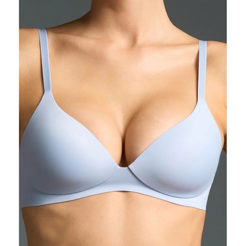 EBY Pain-Free T-Shirt Bra Seamless Wireless Light Blue 36DDD Molded Cup